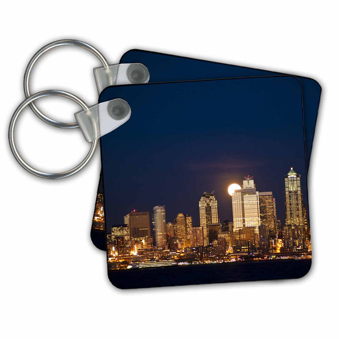 Key Chain - USA, Washington, Seattle skyline - US48 RDU0360 - Richard Duval Seattle