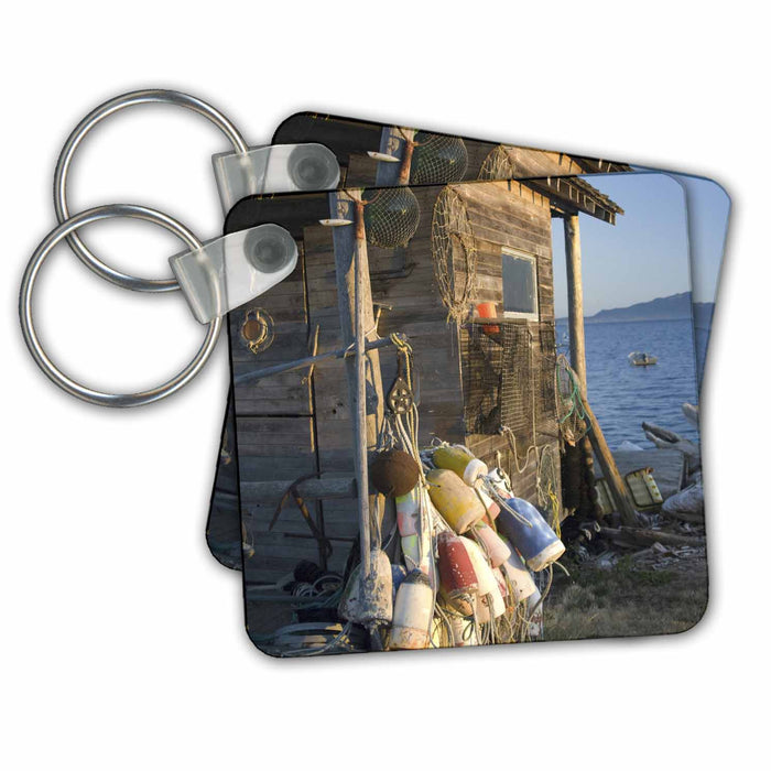 Key Chain - Buoys, Legoe Bay Fishing Shack, Lummi Island, WA - US48 RSC0125 - Roddy Scheer Fishing Villages