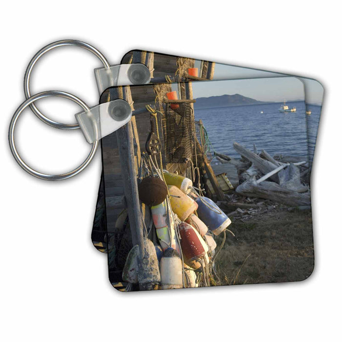 Key Chain - Buoys, Legoe Bay Fishing Shack, Lummi Island, WA - US48 RSC0128 - Roddy Scheer Fishing Villages