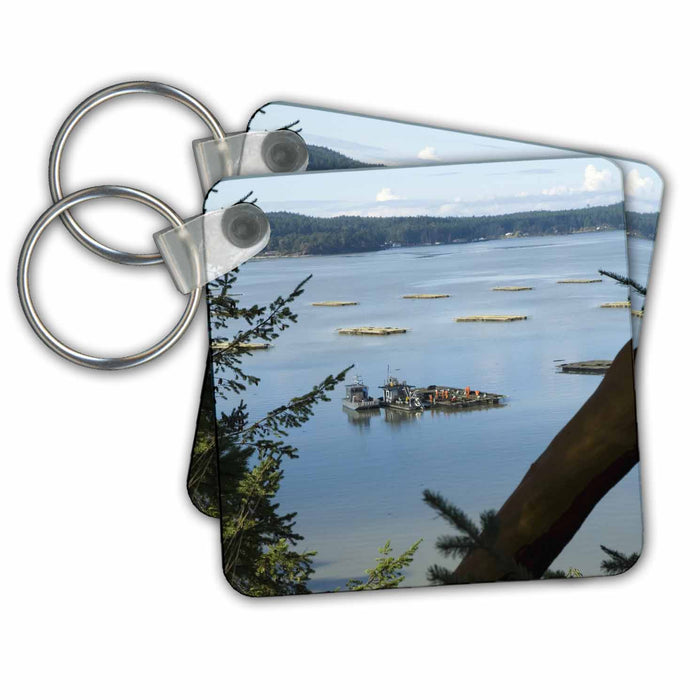 Key Chain - WA, Whidbey Island, Penn Cove, Fishing boats - US48 TDR0050 - Trish Drury Fishing Boats