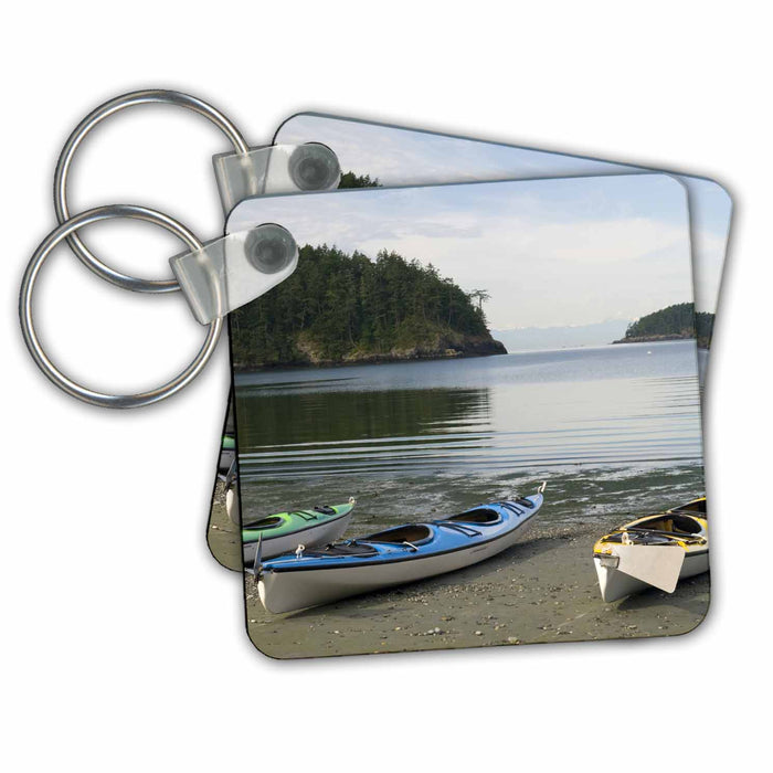 Key Chain - WA, Deception Pass SP, Kayaks near Bowmans Bay - US48 TDR0242 - Trish Drury Kayaking