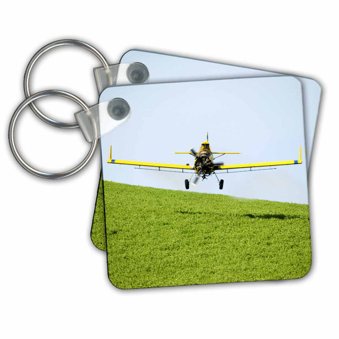 Key Chain - Washington, Palouse, Crop Duster working Wheat farm - US48 TEG0344 - Terry Eggers Farms