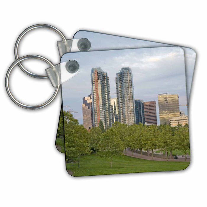 Key Chain - City Skyline of Bellevue, Washington - US48 TWE0008 - E. O. Reed City Skylines