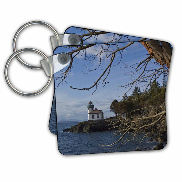 Key Chain - Lighthouse, Lime Kiln SP, San Juan Island, Washington - US48 TWE0028 - E. O. Reed Lighthouses