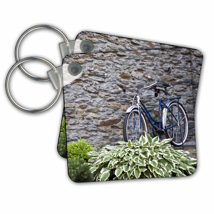 Key Chain - West Virginia, Harpers Ferry. Bicycle, rock wall - US49 BBR0001 - Brent Bergherm West Virginia