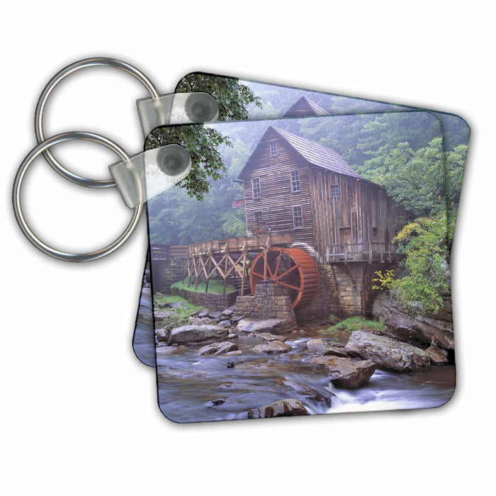 Key Chain - West Virginia, Babcock SP. Glade Creek Grist Mill - US49 RER0005 - Ric Ergenbright Mills