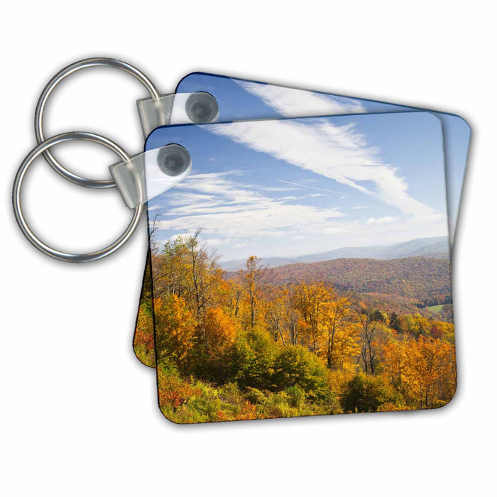 Key Chain - West Virginia, Cheat Bridge. Monongahela NF Autumn - US49 WBI0053 - Walter Bibikow Autumn