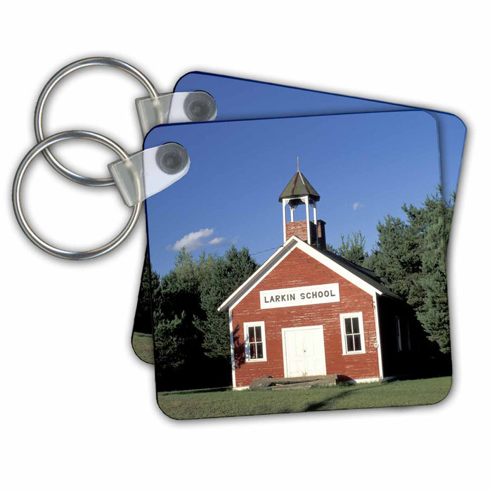 Key Chain - Wisconsin, Prentice. School house - US50 DFR0027 - David R. Frazier Wisconsin