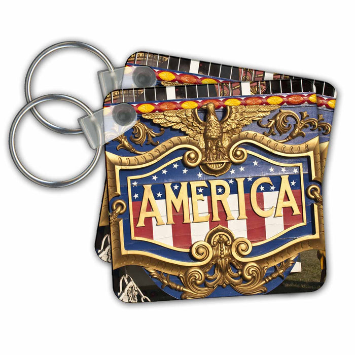 Key Chain - Wisconsin, Circus wagons at Great CIrcus Parade - US50 MDE0034 - Michael DeFreitas The Circus