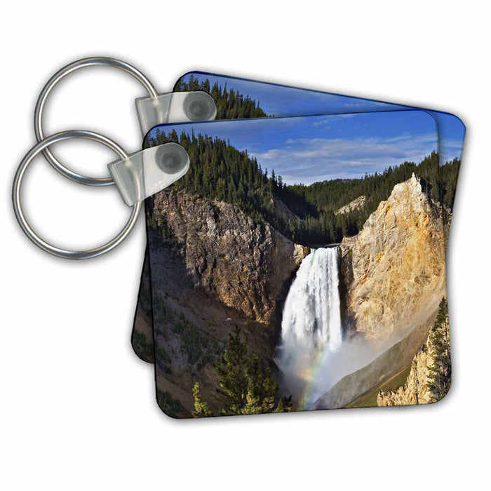 Key Chain - Rainbow, Lower Yellowstone Falls, Wyoming/Montana - US51 AJE0029 - Adam Jones Waterfalls