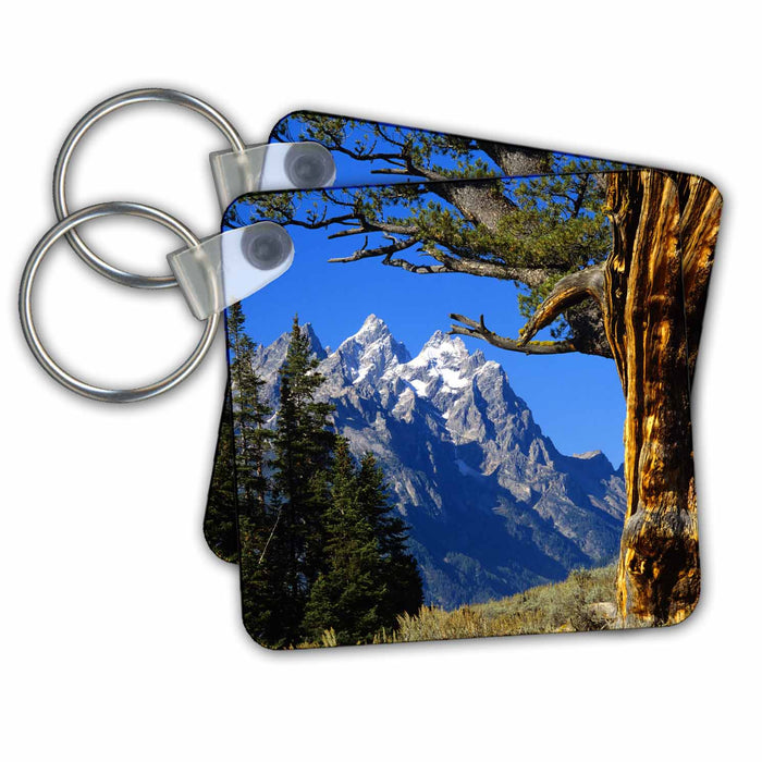 Key Chain - Wyoming, Jackson, Grand Teton NP, Cathedral Group - US51 BFR0005 - Bernard Friel Wyoming