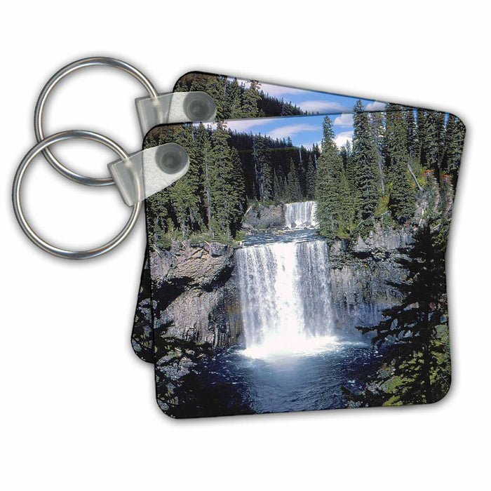 Key Chain - USA, Wyoming, Yellowstone NP, Colonade Falls - US51 BFR0011 - Bernard Friel Waterfalls