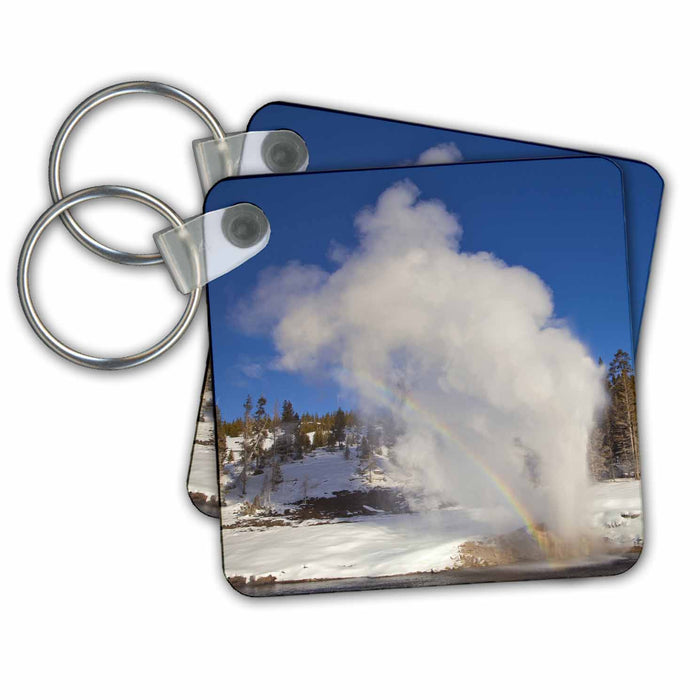 Key Chain - Riverside Geyser, Firehole River, Yellowstone NP, WY - US51 CHA0131 - Chuck Haney Yellowstone