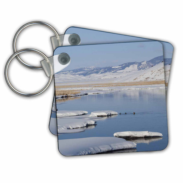 Key Chain - Wyoming, Jackson Hole, National Elk Refuge - US51 CMI0052 - Cindy Miller Hopkins Wyoming