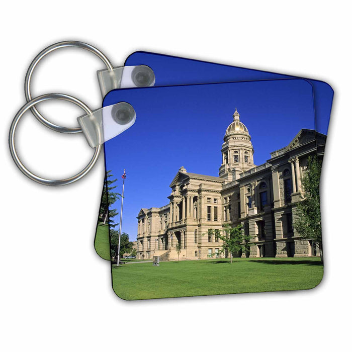 Key Chain - The Wyoming State Capitol Building in Cheyenne - US51 DFR0081 - David R. Frazier Capitol Buildings