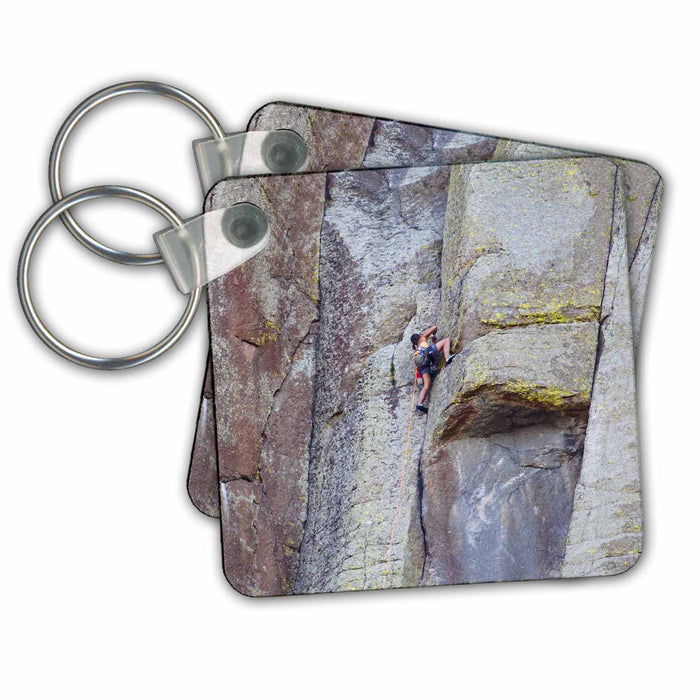 Key Chain - Technical Rock Climber, Devils Tower Columns, Wyoming - US51 FZU0017 - Frank Zurey Climbing