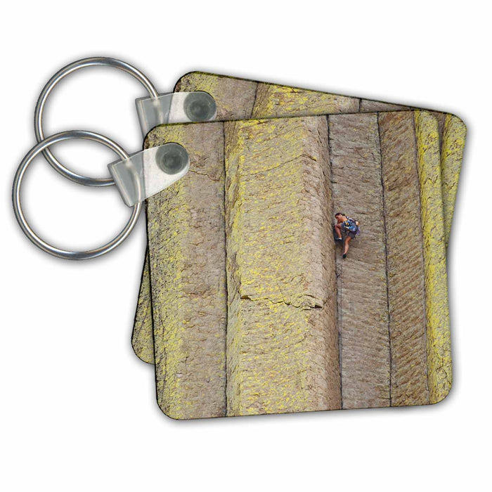 Key Chain - Technical Rock Climber, Devils Tower Columns, Wyoming - US51 FZU0018 - Frank Zurey Climbing