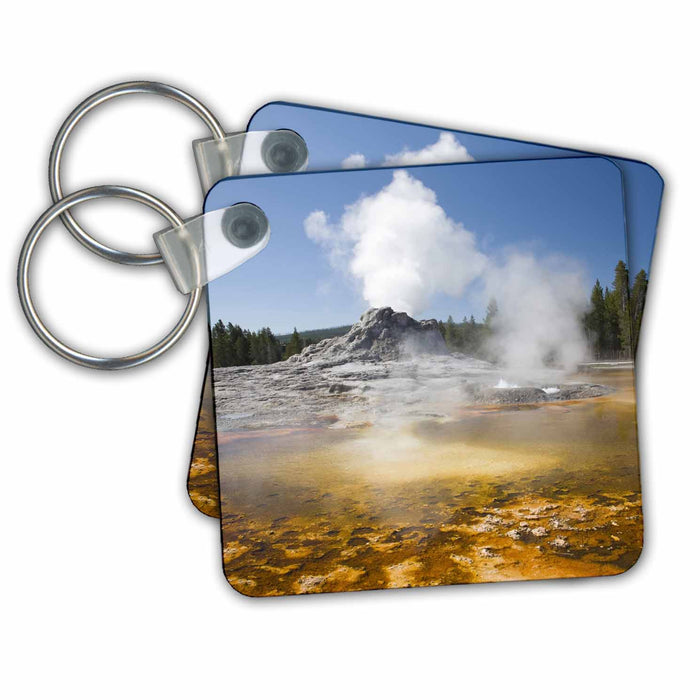 Key Chain - Wyoming, Yellowstone NP, Geyser, Crested Pool - US51 JWI0244 - Jamie and Judy Wild Yellowstone