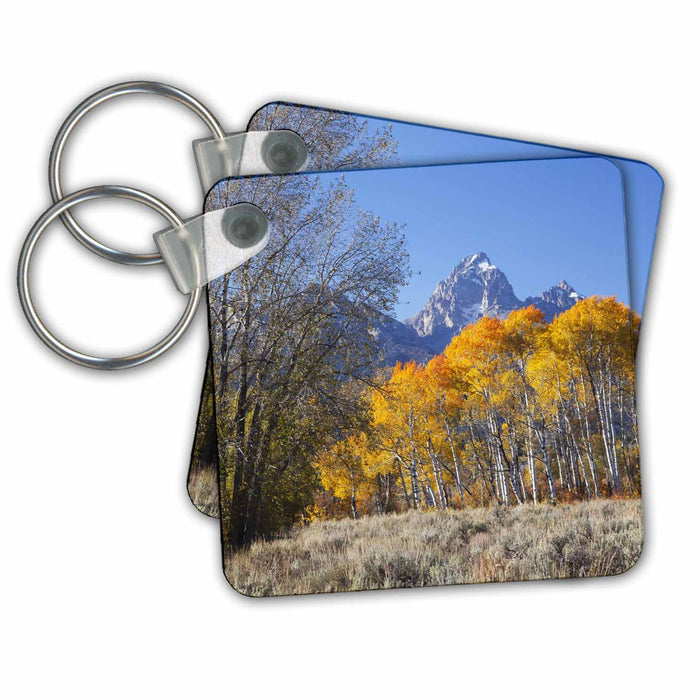 Key Chain - Wyoming, Grand Teton NP, Aspens, Tetons - US51 JWI0577 - Jamie and Judy Wild Wyoming