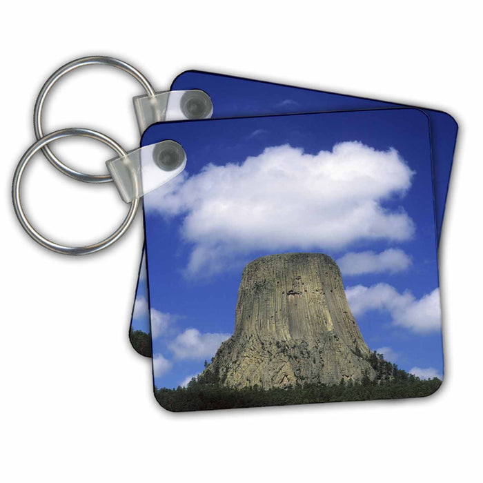 Key Chain - WY, Devils Tower NM, columnar basalt rock formation - US51 KSC0007 - Kevin Schafer Rock Formations