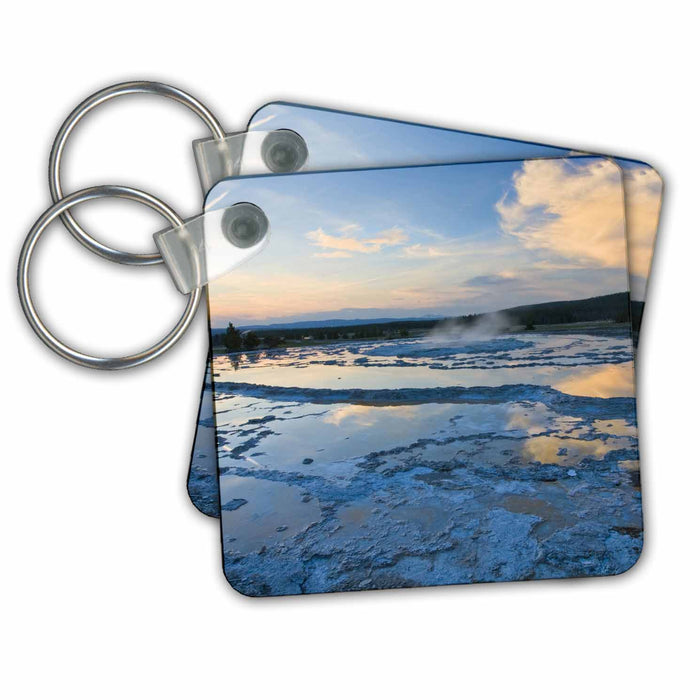 Key Chain - Wyoming, Yellowstone National Park, Geyser - US51 LDI0095 - Larry Ditto Yellowstone