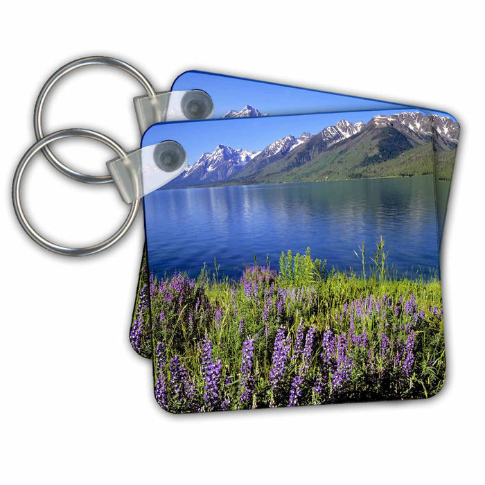 Key Chain - Wyoming, Grand Teton NP, Jackson Lake, Lupine - US51 RER0011 - Ric Ergenbright Wyoming