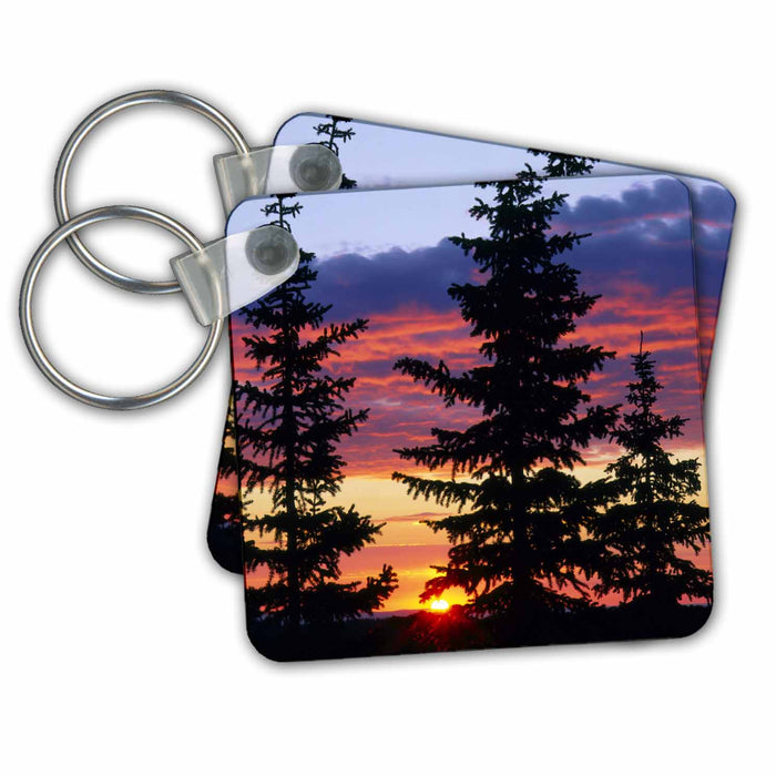 Key Chain - Huston Park Wilderness, Spruce trees, Wyoming - US51 SSM0023 - Scott T. Smith Wyoming