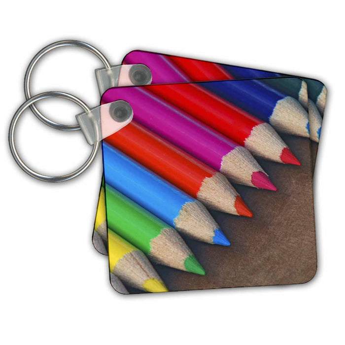 Key Chain - Craft art pencils on paper - US52 BJA0016 - Jaynes Gallery Crafts