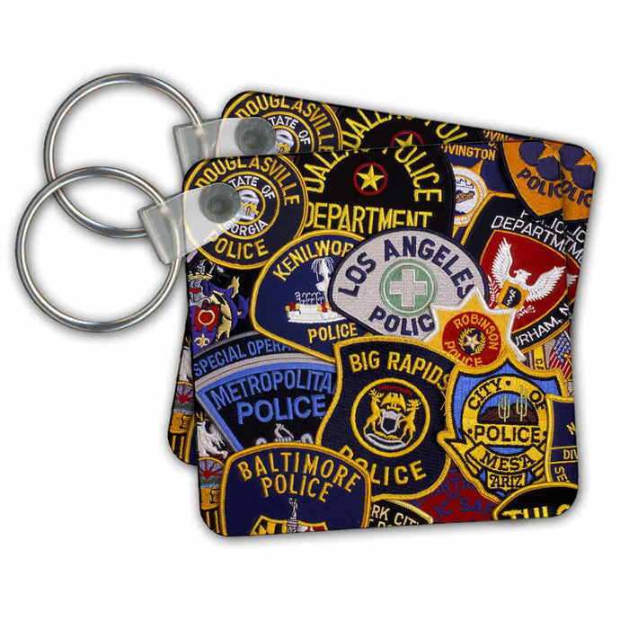 Key Chain - US police shoulder badges - US52 DFR0004 - David R. Frazier Police