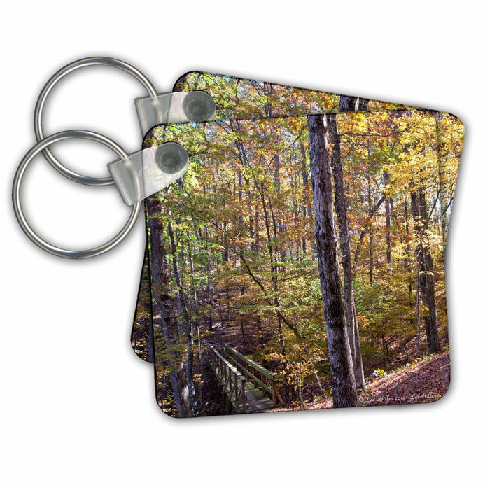 Key Chain - Lake Ouachita Caddo Bend Bridge Autumn Photography Lake Ouachita State Park