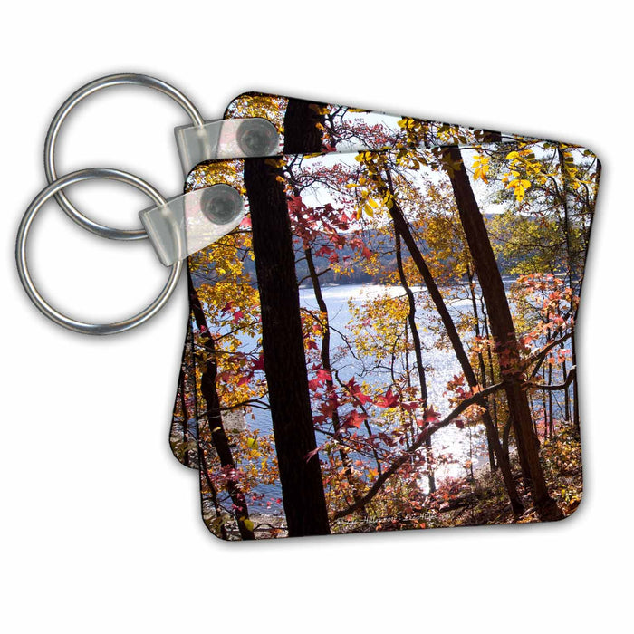 Key Chain - Lake Ouachita Caddo Bend Trail Autumn Photography Lake Ouachita State Park