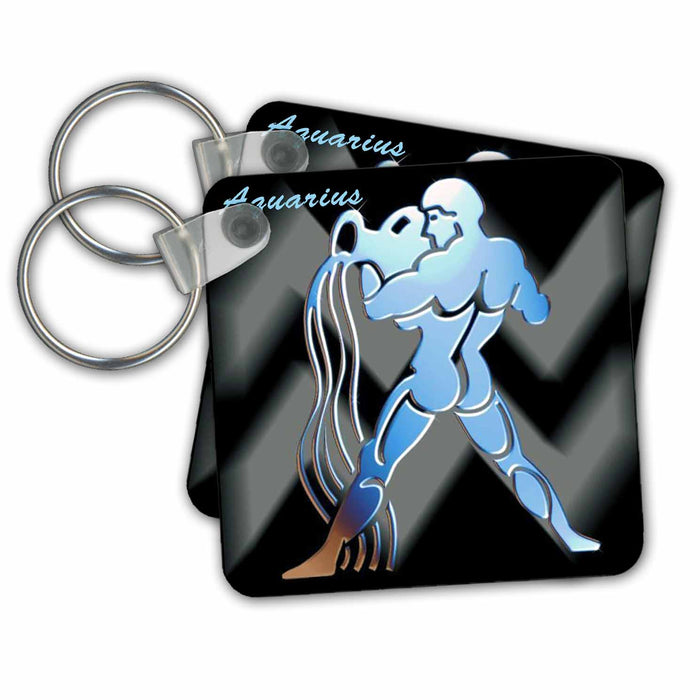 Key Chain - Aquarius Zodiac Signs Horoscope