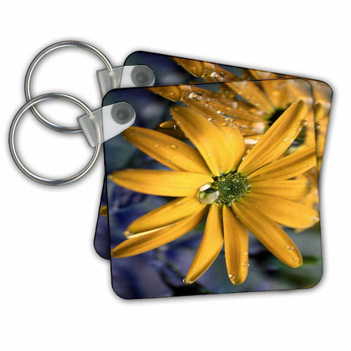 Key Chain - Autumn Orange Floral Mist Florals and Bouquets