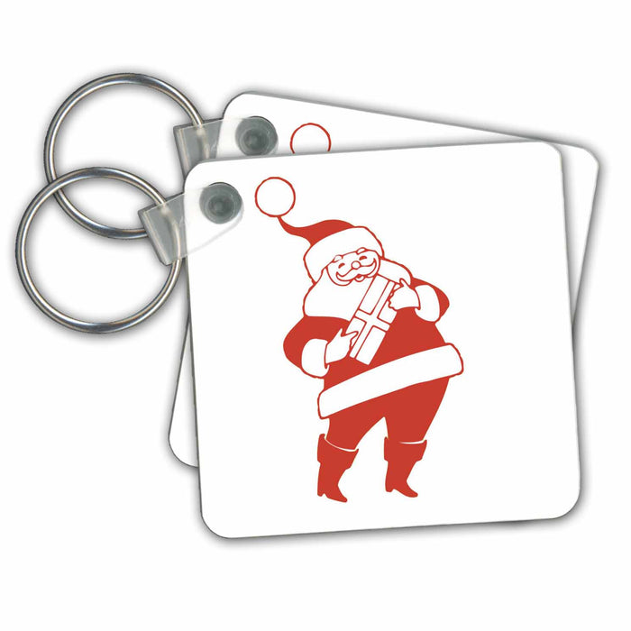 Key Chain - Santa With Gift Christmas