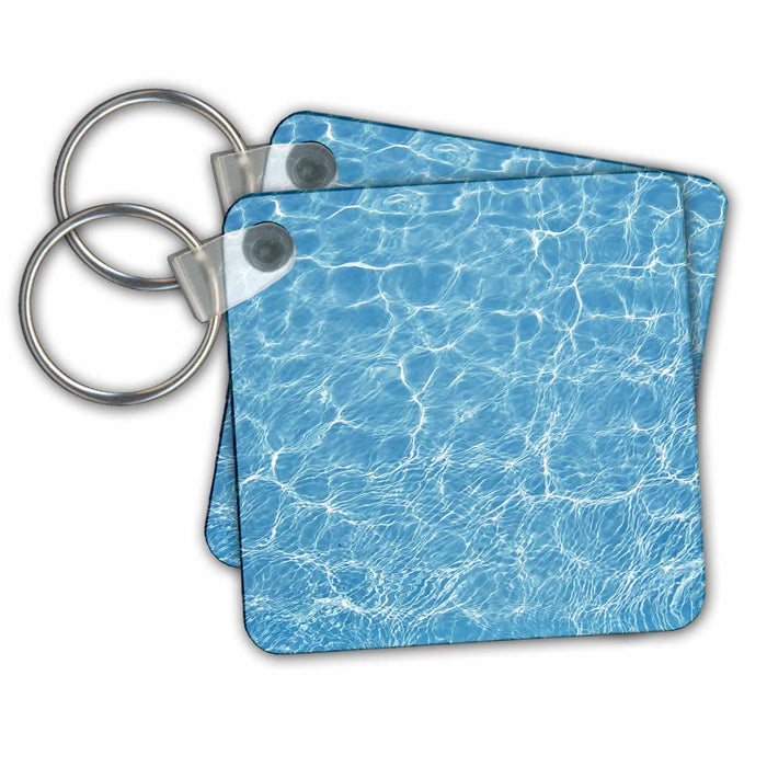 Key Chain - crystal clear blue pool water Anne Collections Water