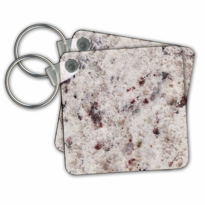 Key Chain - Bianco Romano granite print Anne Collections Granite