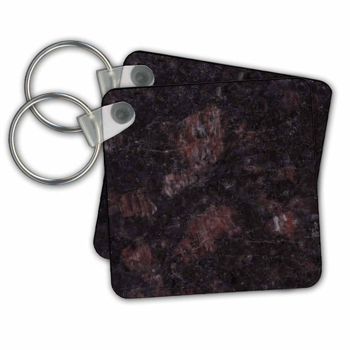 Key Chain - Tan Brown granite print Anne Collections Granite