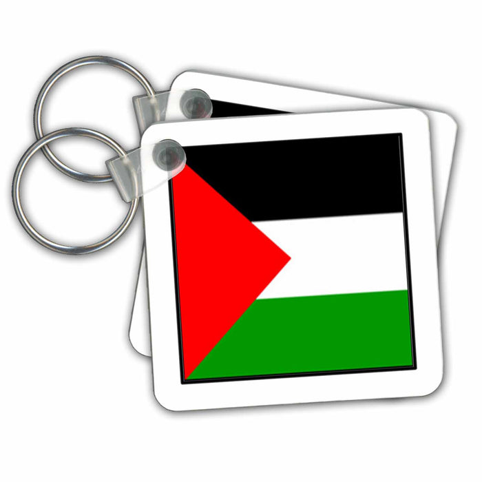 Key Chain - Photo Of Palestine Flag Button World Flag Buttons