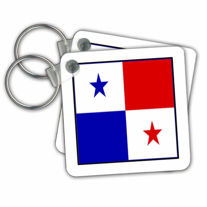 Key Chain - Photo Of Panama Flag Button World Flag Buttons