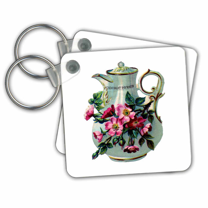 Key Chain - Photo Of Vintage French Chocolate Pot Vintage