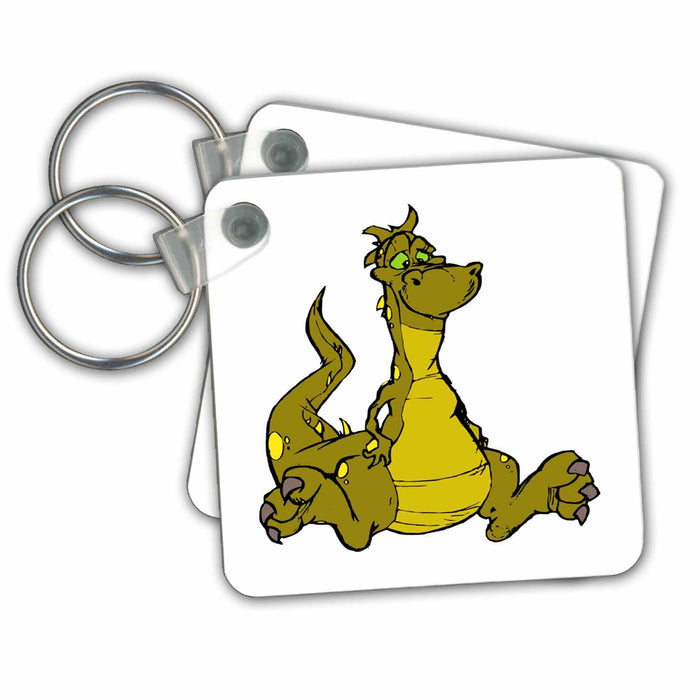 Key Chain - Cartoon Of Funny Green Dragon.jpg Childrens Art II