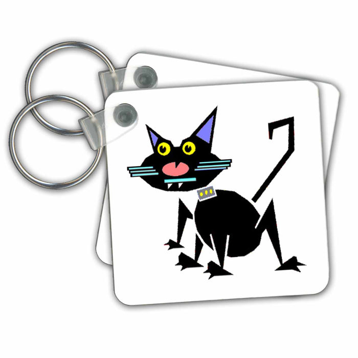 Key Chain - Image Of An Art Deco Cat.jpg Décor II