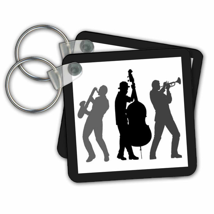 Key Chain - Silhouette of 3 musicians Playing Instruments.jpg Music