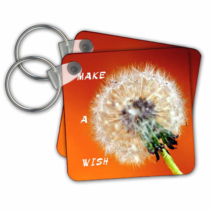 Key Chain - Giant Dandelion With Make A Wish.jpg Numbers Symbols And Sayings