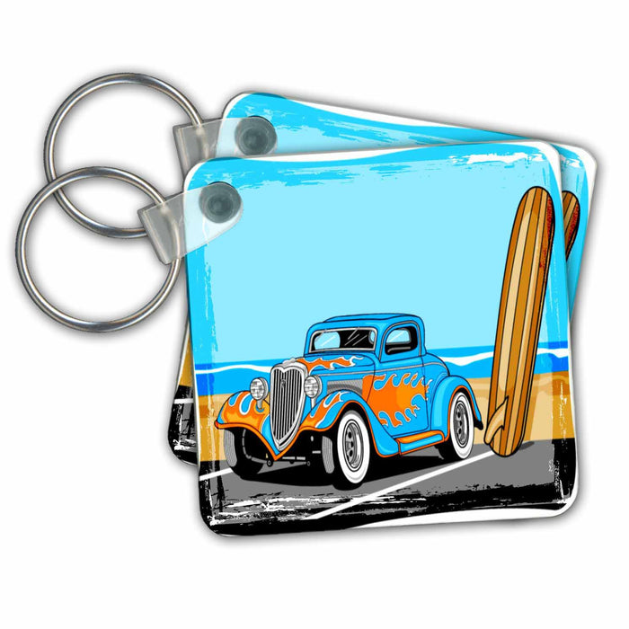 Key Chain - Woody clip art for surfer fans Surfing Art