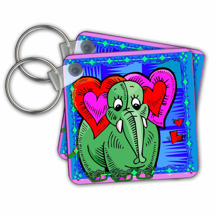 Key Chain - The elephant in the room kids art Kids