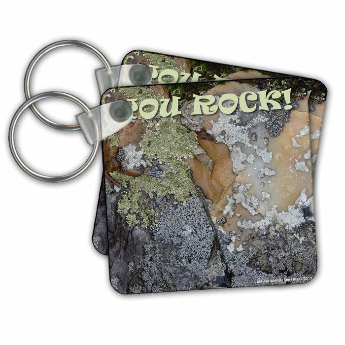 Key Chain - You Rock - Lichen Rock Photography Photo Messages