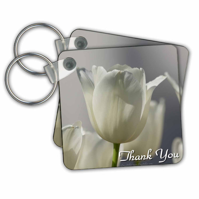 Key Chain - Thank You - White Tulips Photography Photo Messages