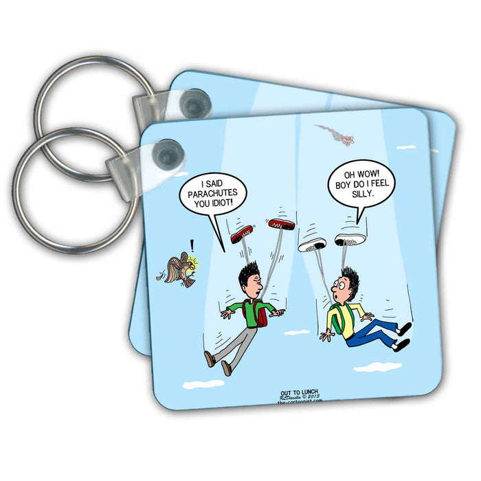 Key Chain - Parachute not Pair-a-Shoes s Out to Lunch Cartoons - OTL