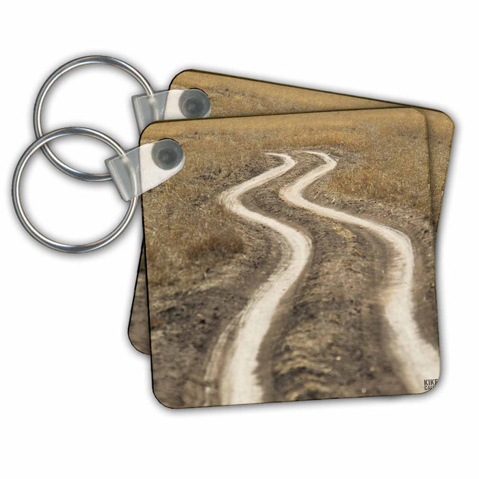 Key Chain - Dirt road in Masai Mara Animals